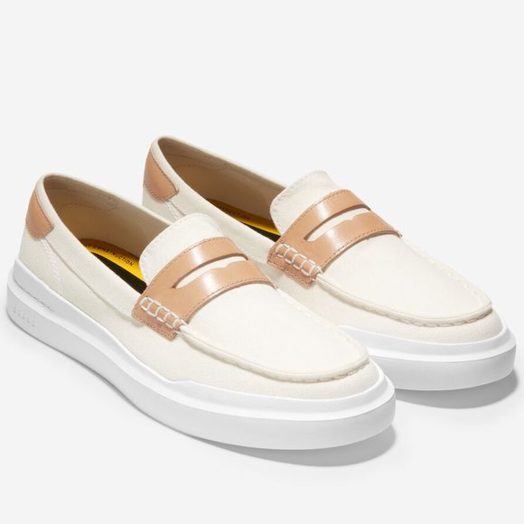 Cole Haan Shoes - NEW COLE HAAN GrandPro Rally Canvas Penny Loafer IVORY CANVAS/CH NATURAL Size 8B